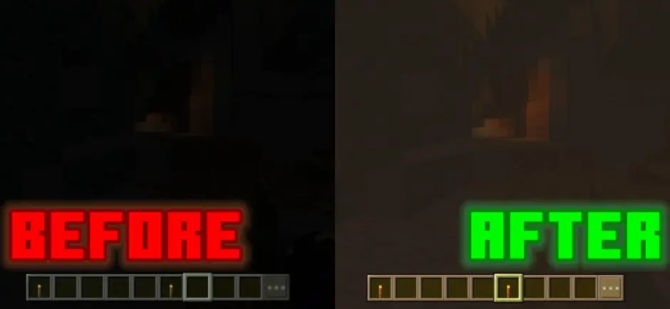 Пример старого факела и нового