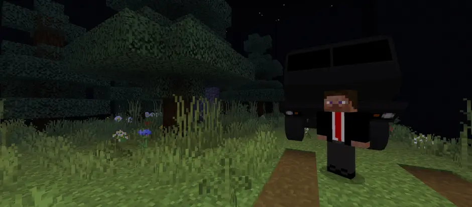 Грузовик и НПС в костюме