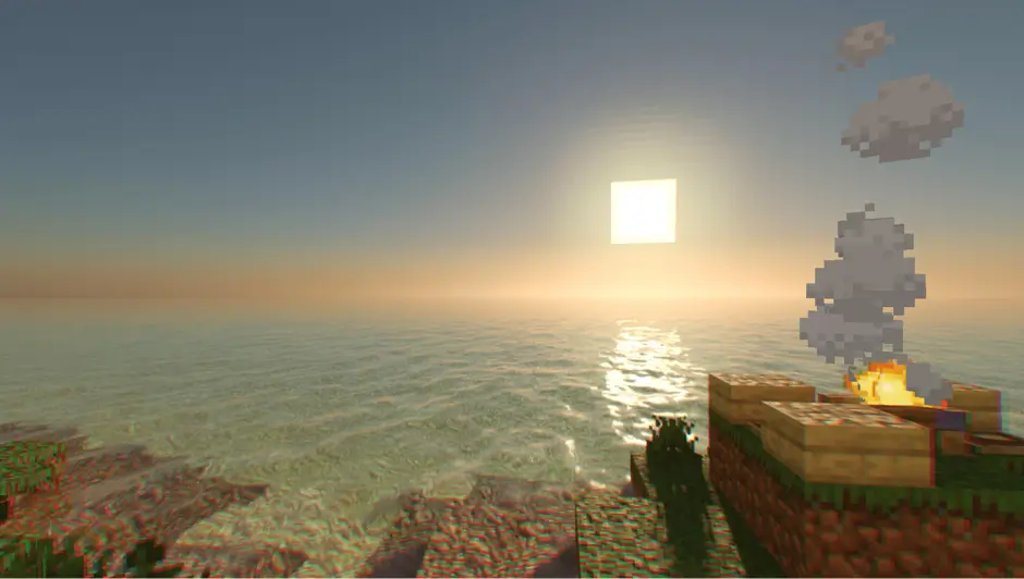 Восход Солнца над водой