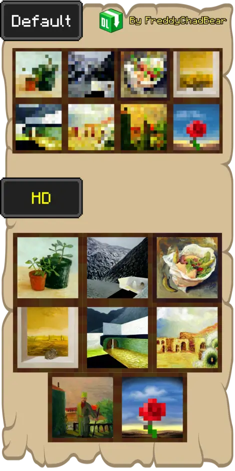 Переработанные маленькие картины