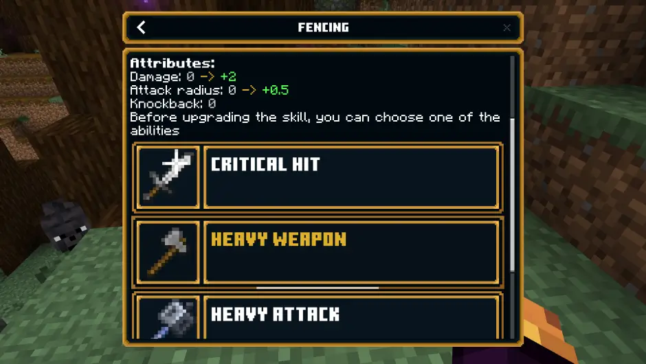 Выбор способности