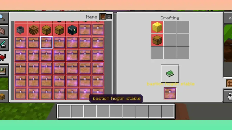 Крафт сундука из бастиона пиглинов