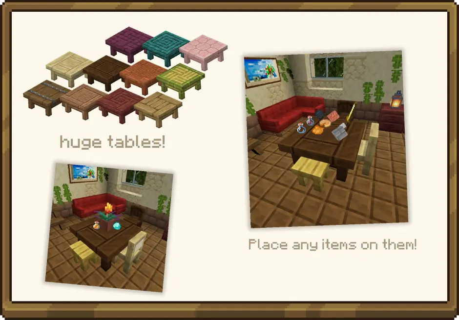 Новые деревянные столы и стулья