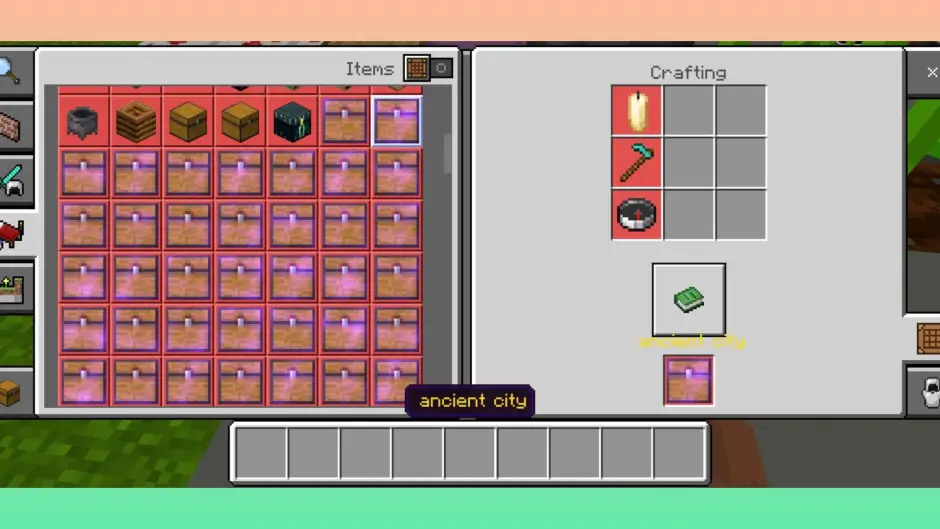 Крафт сундука из древнего города