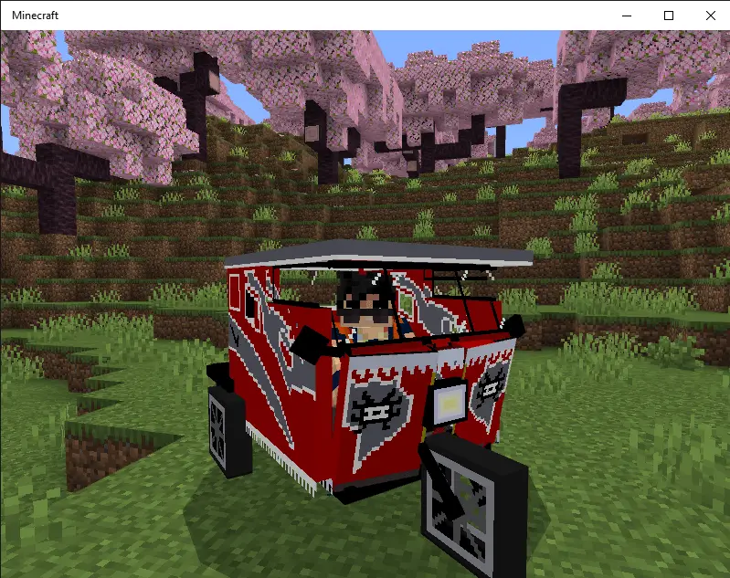 Игрок в красном мототакси с уникальным дизайном