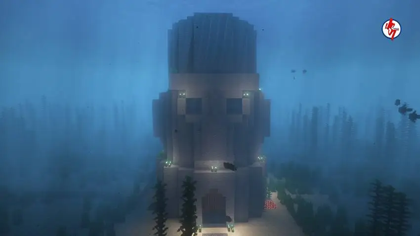 Каменный дом Сквидварда в океане