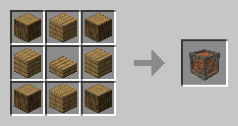 Создание нового предмета из дерева в верстаке