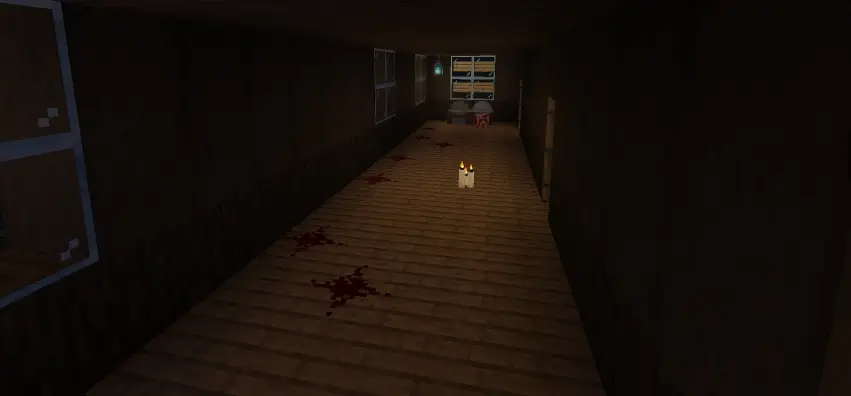 Темный коридор с пятнами