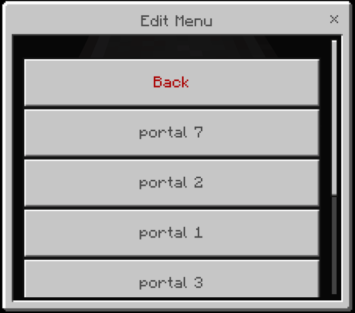 Меню редактирования
