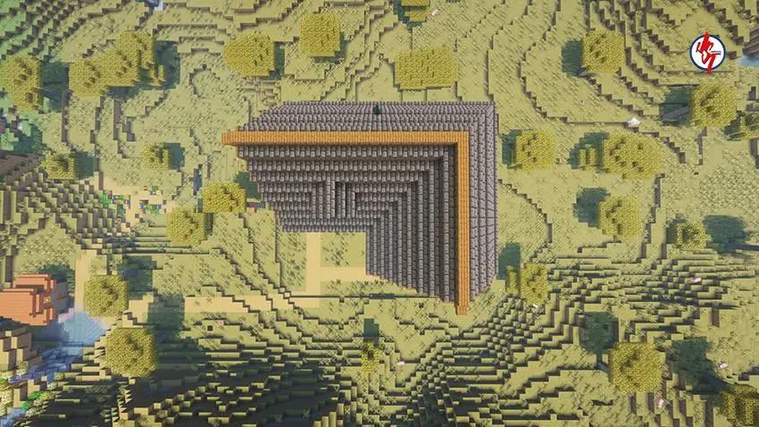 Вид на дом в саване с птичьего полета