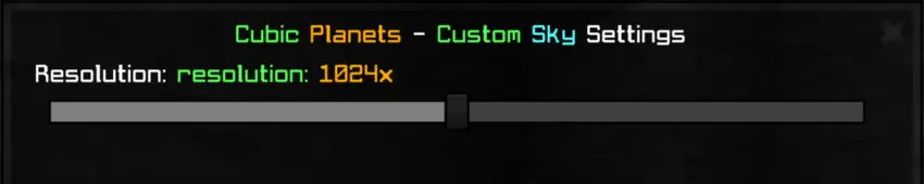 Средние настройки текстур неба