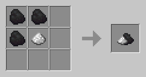 Крафт угля смешанного с железной пылью