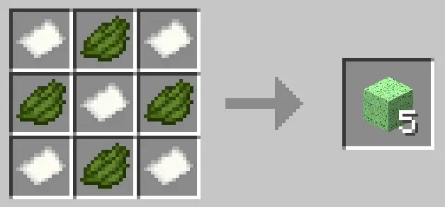 Крафт зелёных обоев