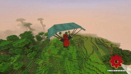 Анимация падения с парашютом