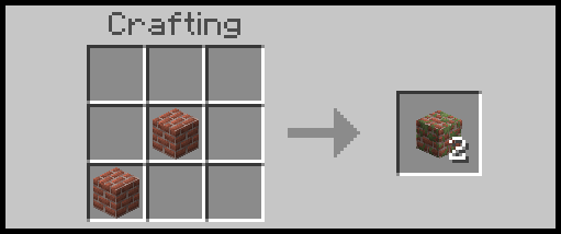 Получение кирпичного блока с мхом