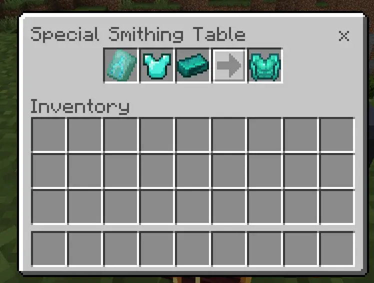 Интерфейс специального кузнечного стола