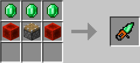 Крафт изумрудного бура в верстаке