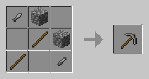 Новый крафт каменной кирки