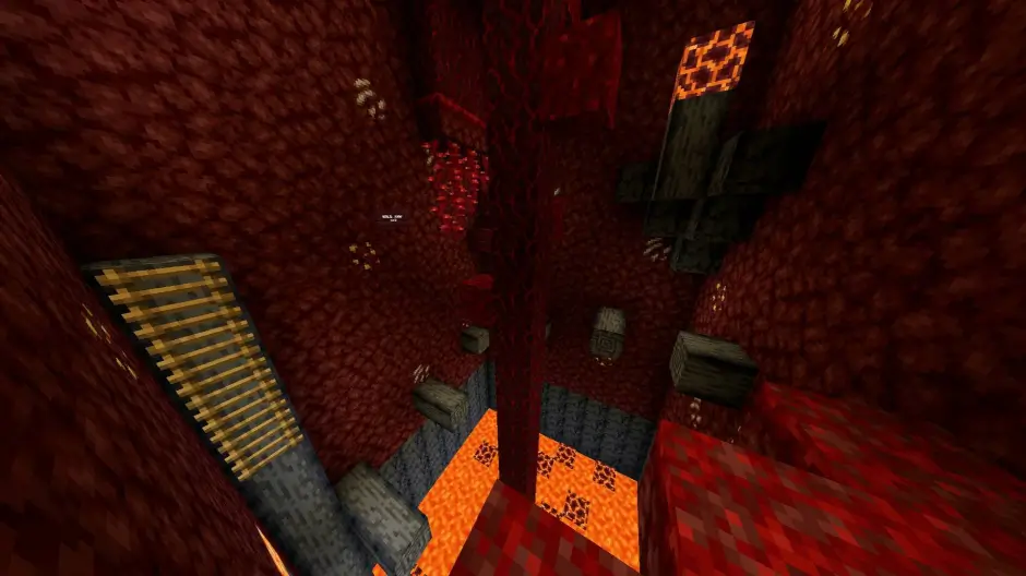 Паркур в багровом лесу Незера