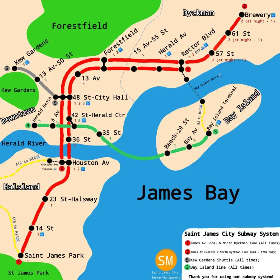 Карта метрополитена