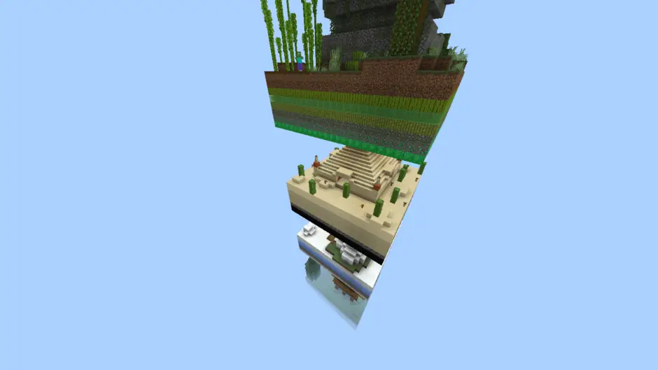 Несколько биомов и структур на парящих островах