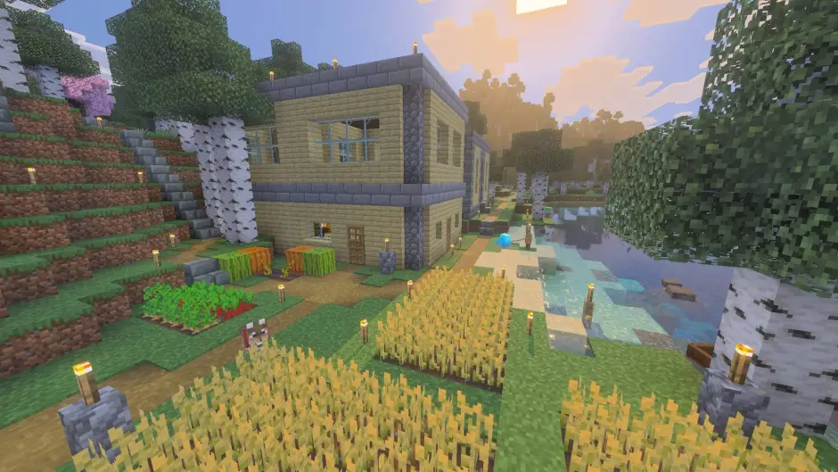 Маленький дом в берёзовом лесу