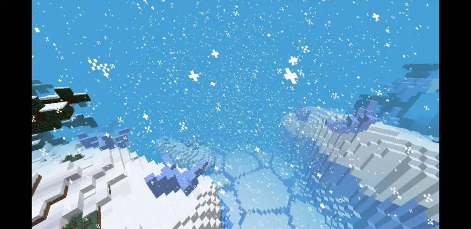 Снегопад над ледяным каньоном