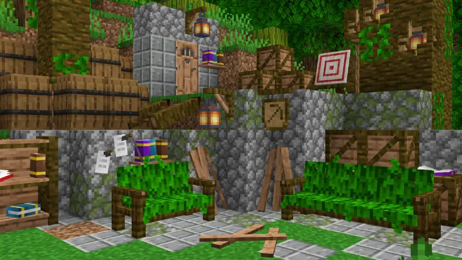 Мебель из тропических брёвен