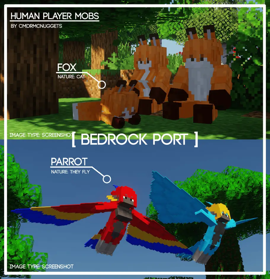 Новый вид лисы и попугая