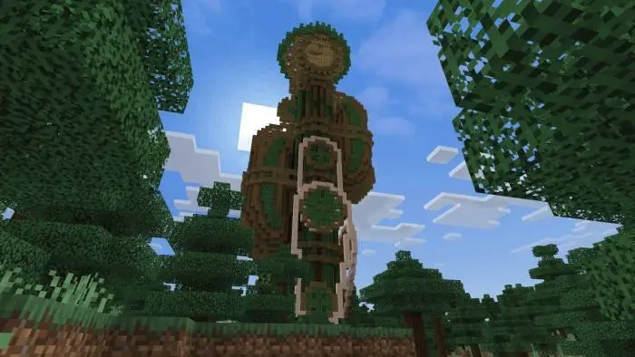 Деревянная башня с часами