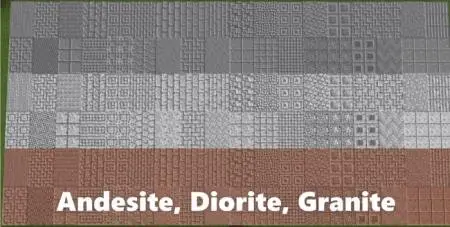 Андезит, диорит, гранит с узорами