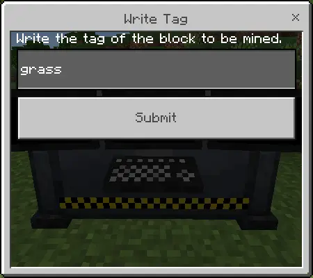 Меню добавления тегов