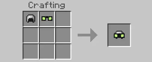 Крафт железных очков ночного видения