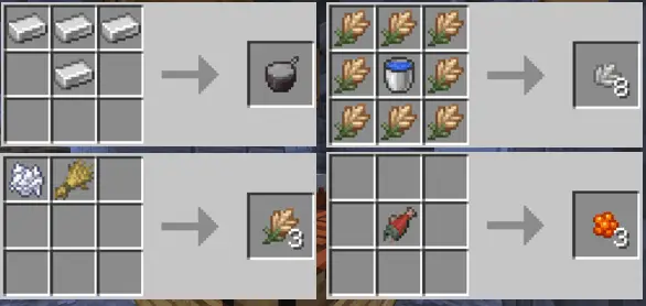 Рецепты ингредиентов для блюд