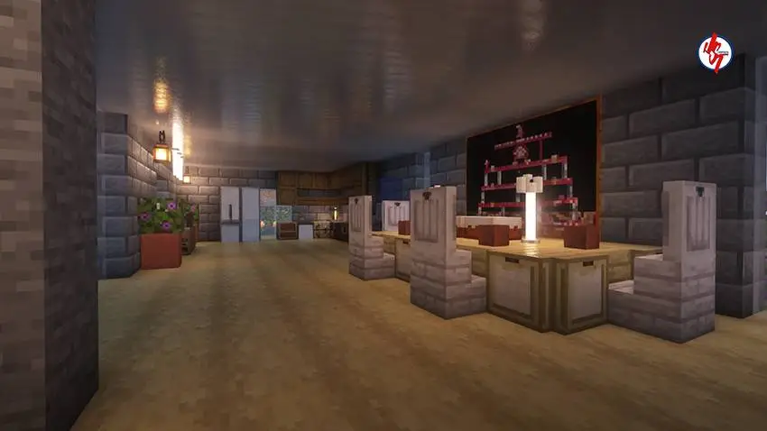 Просторная гостинная с обеденным столом