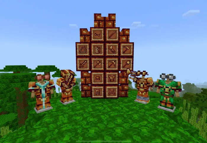 Броня и блоки из цинковой руды