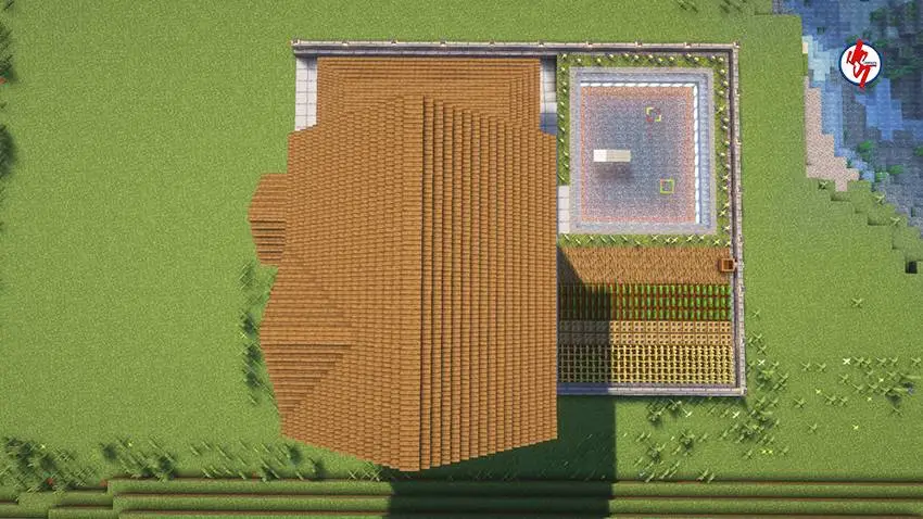 Вид с птичьего полета на территорию дома