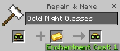 Ремонт золотых очков ночного видения с помощью золота