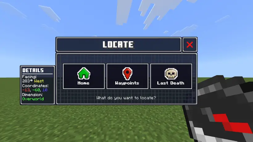 Новое меню с несколькими точками в игре