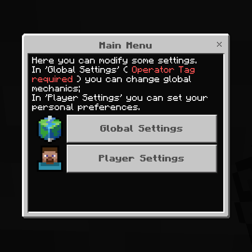 Настройки мода