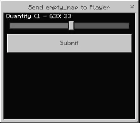 Меню выбора координат