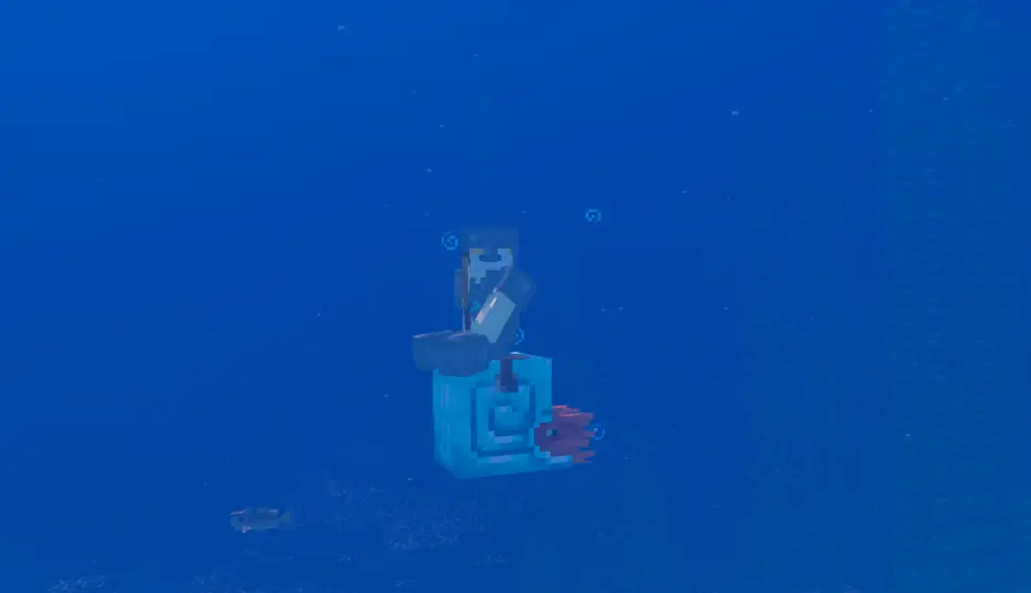 Игрок верхом на наутилусе в броне