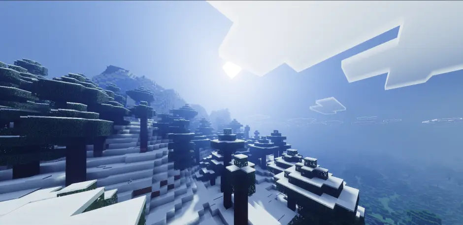 Новый вид освещения в снежной тайге