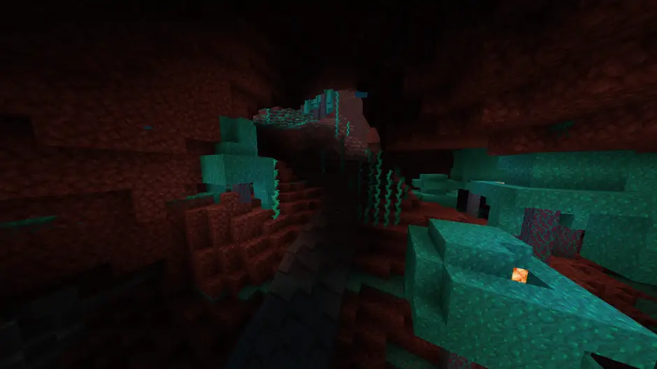 Искажённый лес в пещере