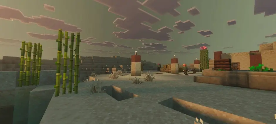 Деревня с жителями в пустыне