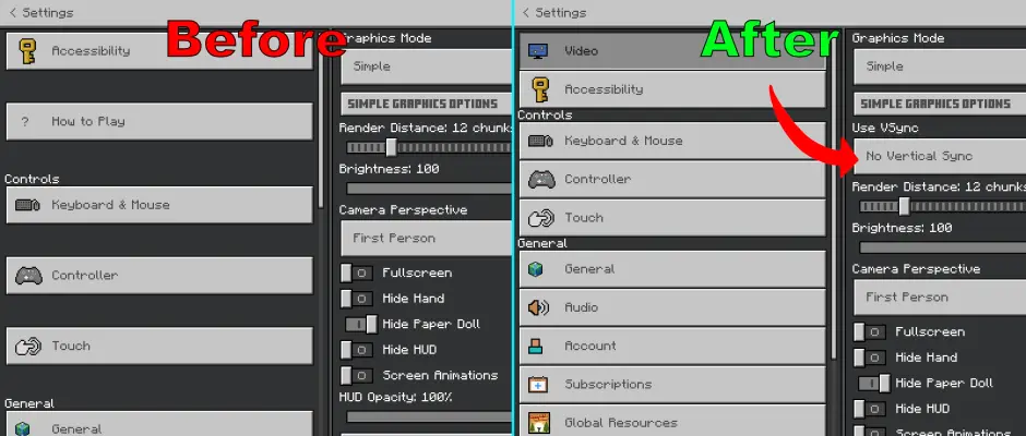 Новый вид настроек