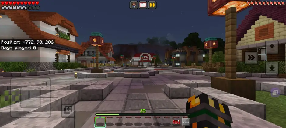 Город покемонов ночью