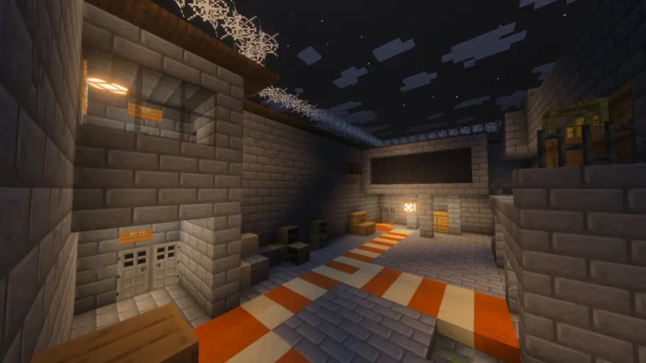 Локация с улицы ночью