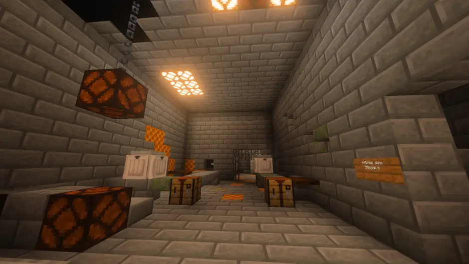 Кирпичная локация с лампами