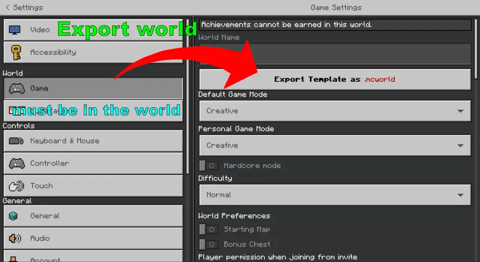 Новый вид вкладки игра в настройках